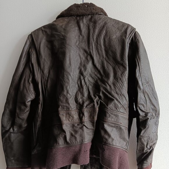 Vintage G1 Aviator Real Leather Bomber Jacket - Picture 3 of 3